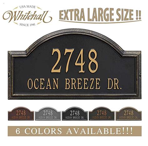 metal address plaques for house|metal address signs for yard.